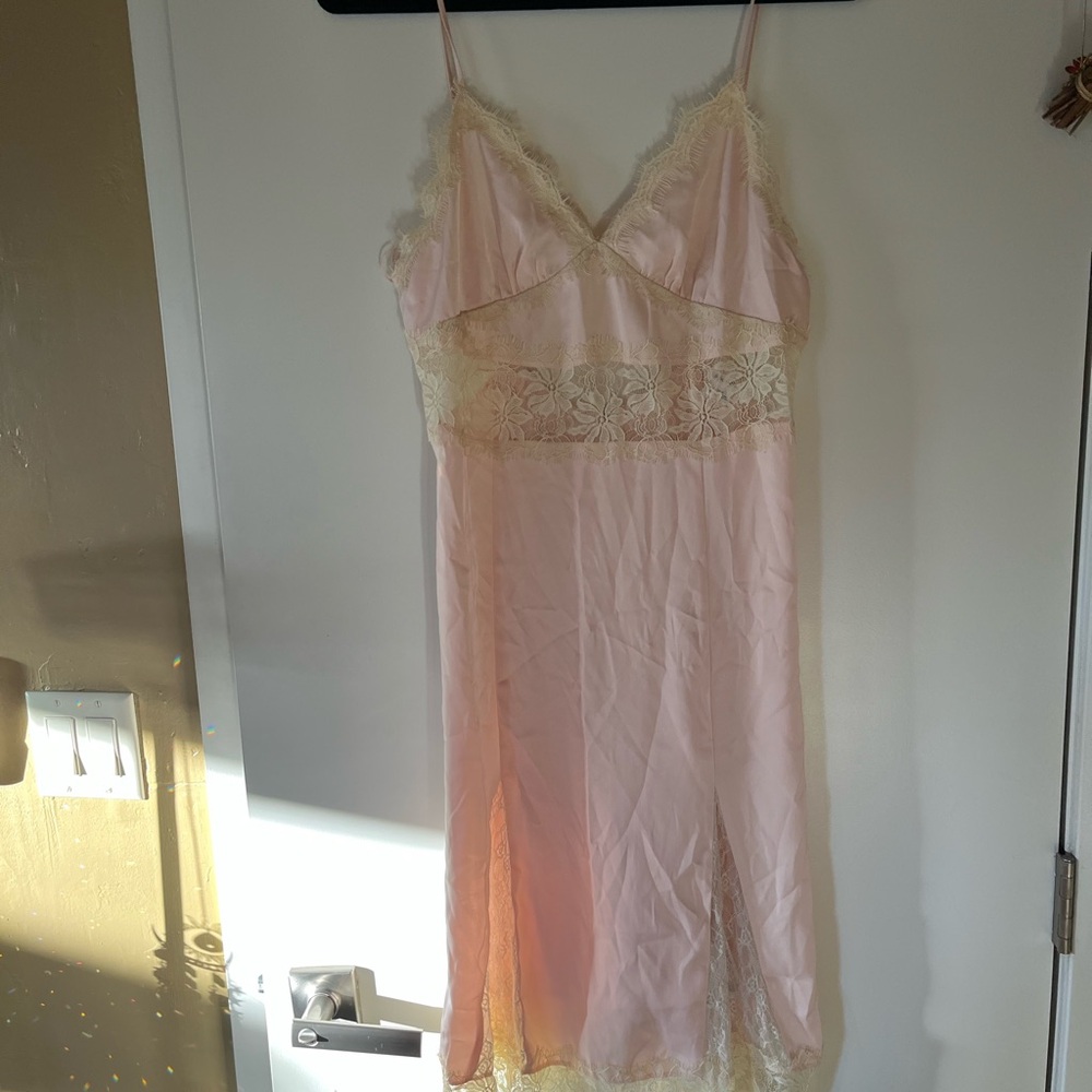 Urban Outfitters Pink Lace Chemise